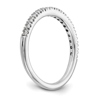 True Origin 14K White Gold 1/4 carat Lab Grown Diamond VS+ F+ Complete Wedding Band Ring