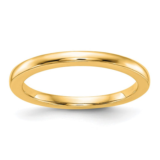 14K Yellow Gold Polished Wedding Band Ring