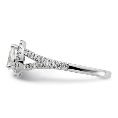 14K White Gold Pear Shaped Diamond Eng Ring