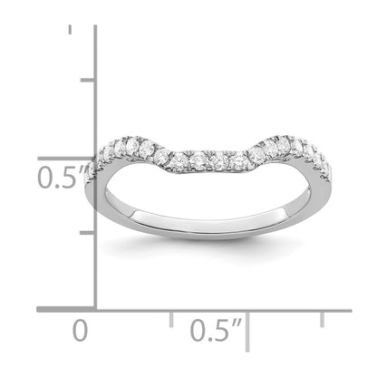 True Origin 14K White Gold 1/4 carat Lab Grown Diamond VS+ F+ Complete Wedding Band Ring