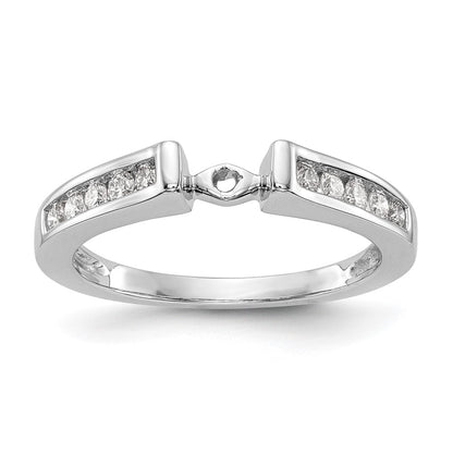 14K White Gold Peg Set 1/4 carat Channel-set Diamond Semi-mount Engagement Ring