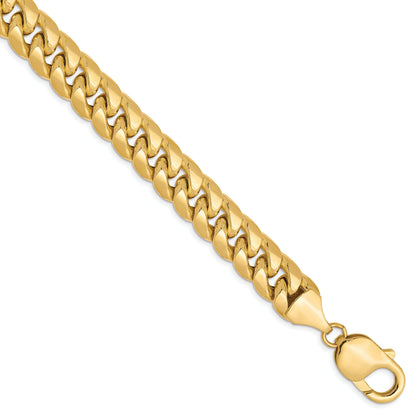 9 Inch 10K Semi-Solid 9.3mm Miami Cuban Chain Bracelet