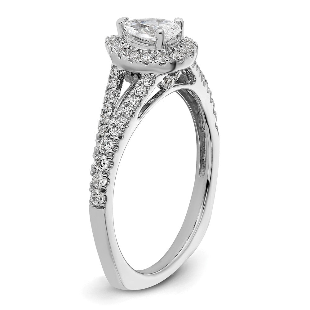 14K White Gold Pear Shaped Diamond Eng Ring
