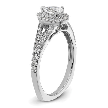 14K White Gold Pear Shaped Diamond Eng Ring