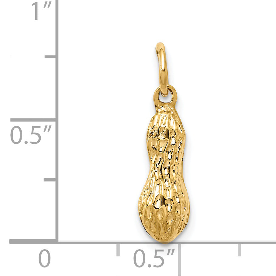 14k Yellow Gold 14k 3D Peanut Charm
