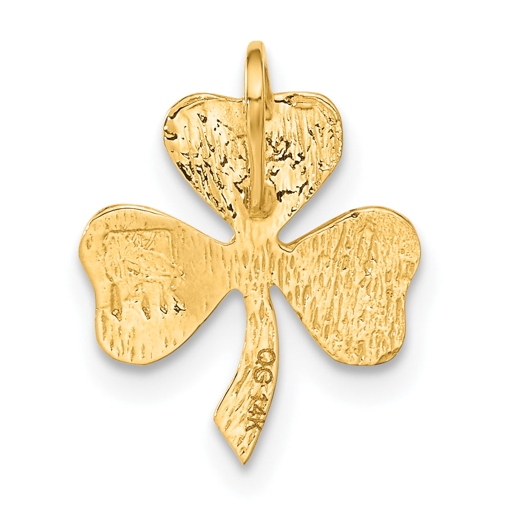 14k Yellow Gold 14k Shamrock Chain Slide
