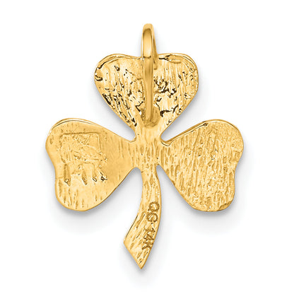 14k Yellow Gold 14k Shamrock Chain Slide