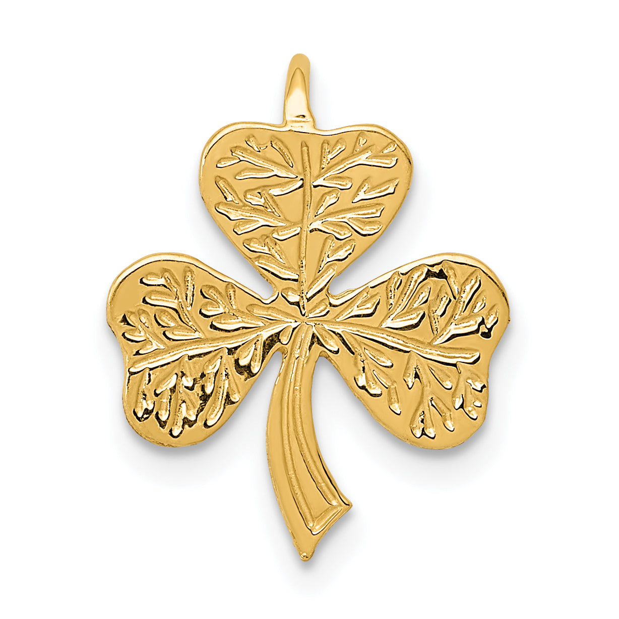 14k Yellow Gold 14k Shamrock Chain Slide