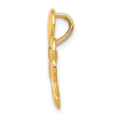 14k Yellow Gold 14k Shamrock Chain Slide