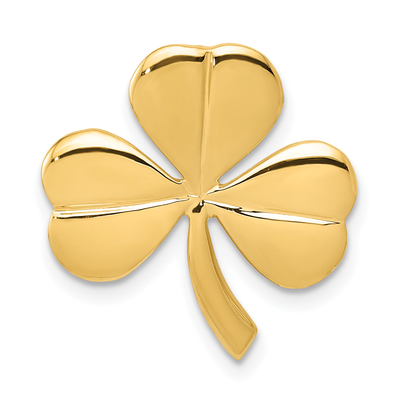 14k Yellow Gold 14k Shamrock Chain Slide