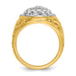 14k Two-Tone 1 Ct. Lab Grown Diamond VS/SI+ G+ Men's Cluster Ring