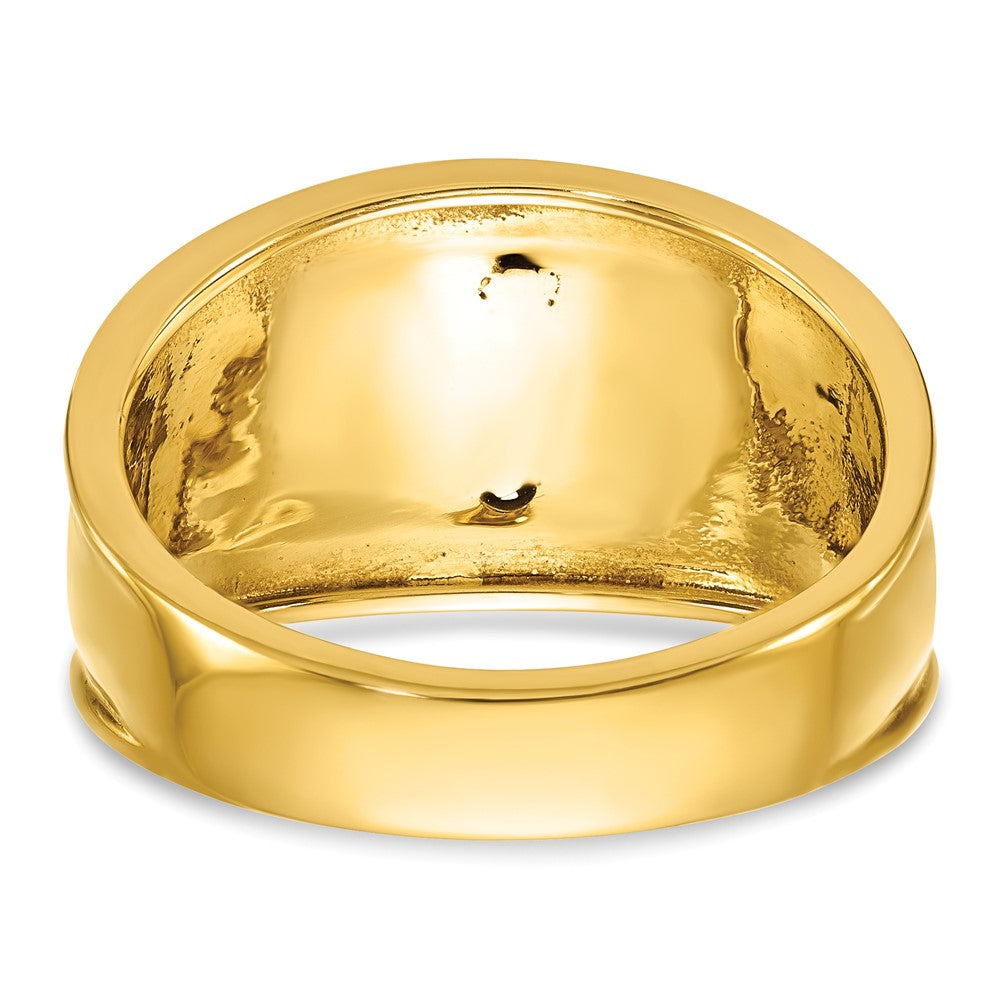 10K Two-Tone Ibgoodman Men'S Polished And Textured 32Nd Degree Scottish Rite Masonic Ring Mounting