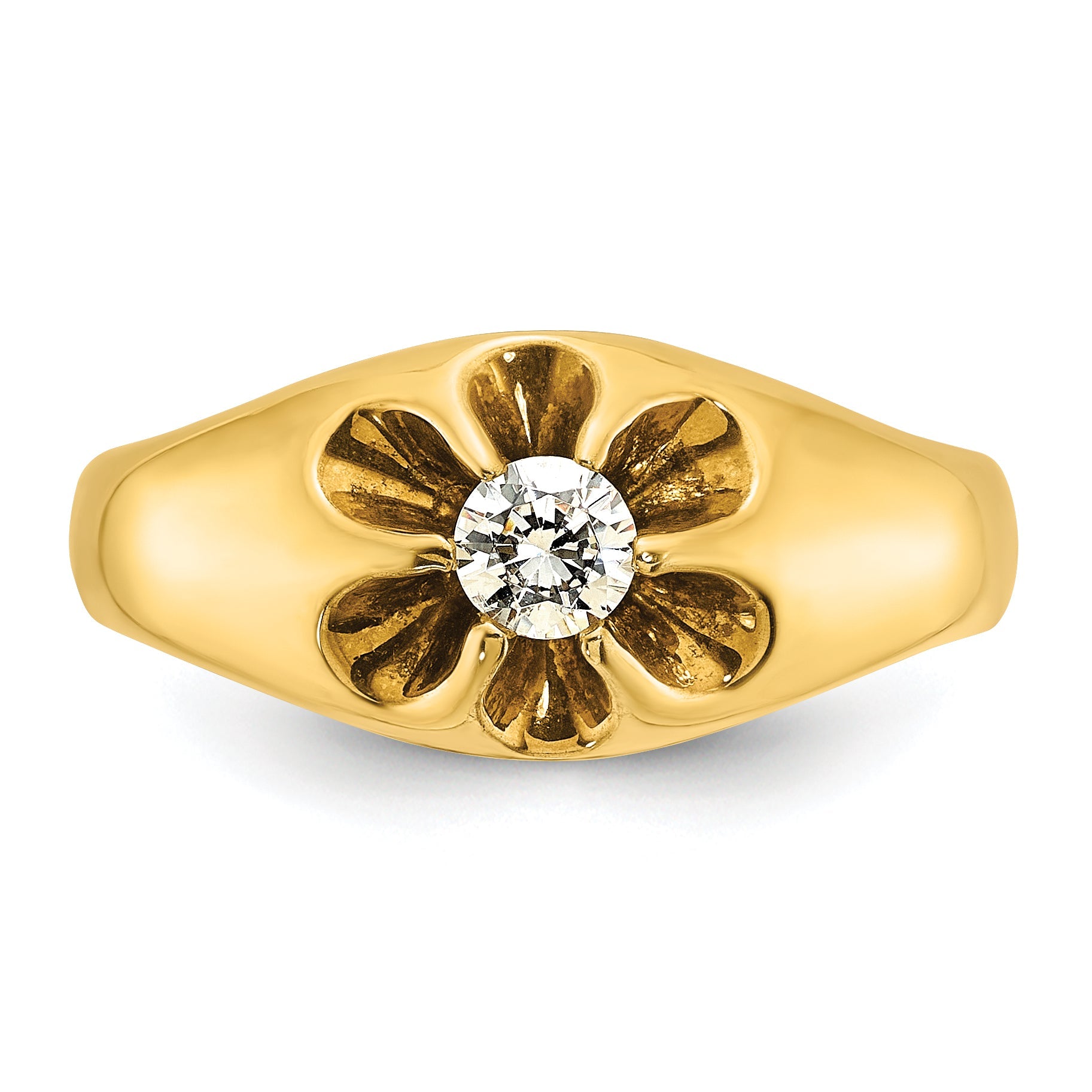 10K Yellow Gold 10Ky Fancy Ring Mounting