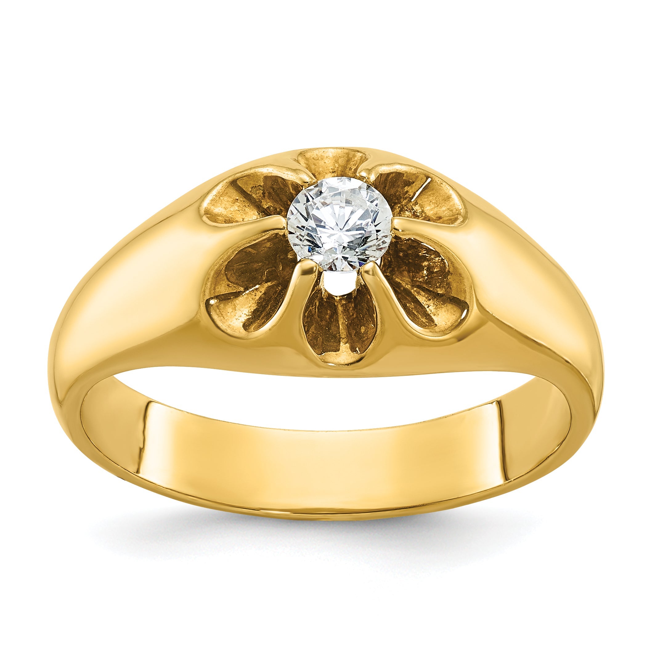 10K Yellow Gold 10Ky Fancy Ring Mounting