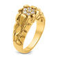 14k Yellow Gold 1/4 Ct. Lab Grown Diamond VS/SI+ G+ Men's Cluster Nugget Ring