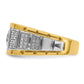 14k Two-tone 1 5/8 Ct. Lab Grown Diamond VS/SI+ G+ Polished and Satin Men's Ring