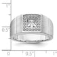 14k White Gold 1 Ct. Lab Grown Diamond VS/SI+ G+ Men's Ring