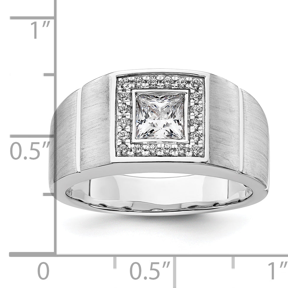 14k White Gold 1 Ct. Lab Grown Diamond VS/SI+ G+ Men's Ring