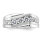 14k White Gold 1 3/8 Ct. Lab Grown Diamond VS/SI+ G+ Satin Men's Ring