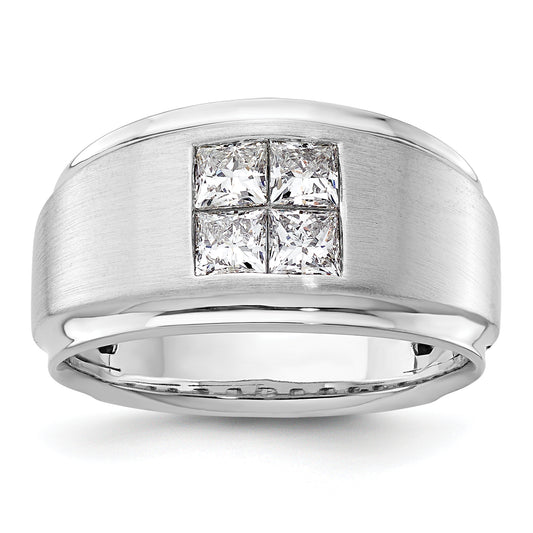 14k White Gold 7/8 Ct. Lab Grown Diamond VS/SI+ G+ Men's Ring