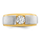 14k Two-tone Two Tone 3/4 Ct. Lab Grown Diamond VS/SI+ G+ Satin Men's Ring