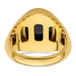 14k Yellow Gold 1/6 Ct. Lab Grown Diamond VS/SI+ G+ and Onyx Men's Ring