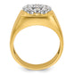 14k Two-Tone 1 3/8 Ct. Lab Grown Diamond VS/SI+ G+ Men's Cluster Ring