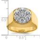 14k Two-Tone 1 3/8 Ct. Lab Grown Diamond VS/SI+ G+ Men's Cluster Ring