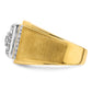 14k Two-tone Two Tone 1 3/4 Ct. Lab Grown Diamond VS/SI+ G+ Men's Polished and Satin Cluster Ring