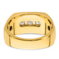 14k Yellow Gold 1 1/8 Ct. Lab Grown Diamond VS/SI+ G+ Polished and Satin Men's Ring