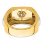 14k Two-tone Two Tone 1 Ct. Lab Grown Diamond VS/SI+ G+ Polished and Satin Men's Ring