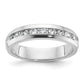 14k White Gold 1/2 Ct. Lab Grown Diamond VS/SI+ G+ Nine Stone Polished Men's Ring