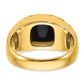 14k Yellow Gold 1/4 Ct. Lab Grown Diamond VS/SI+ G+ and Onyx Nugget Men's Ring