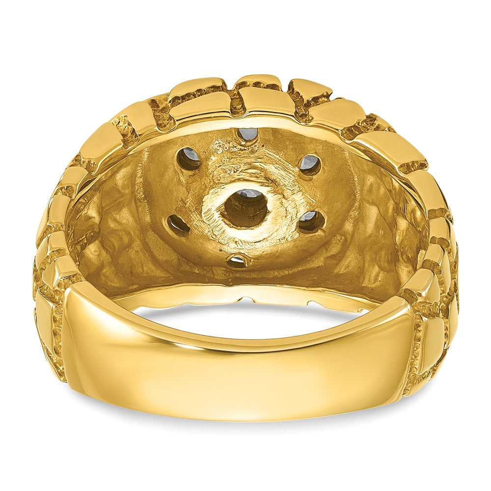 10K Two-Tone Men'S Yellow Gold Nugget Cluster Ring Mounting