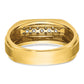 14k Yellow Gold 1/4 Ct. Lab Grown Diamond VS/SI+ G+ Polished and Satin Five Stone Men's Ring