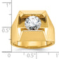 14k Yellow Gold 2 1/2 Ct. Lab Grown Diamond VS/SI+ G+ Men's Ring