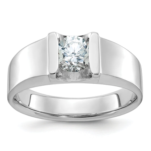 14k White Gold 1 Ct. Lab Grown Diamond VS/SI+ G+ Men's Ring