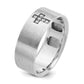 14k White Gold 1/20 Ct. Lab Grown Diamond VS/SI+ G+ Satin Cross Men's Ring