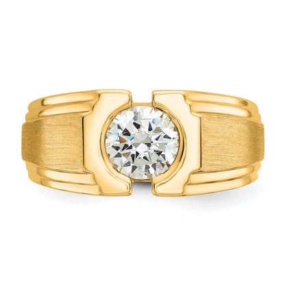 10K Yellow Gold Ibgoodman Men'S Polished And Satin Diamond Ring Mounting