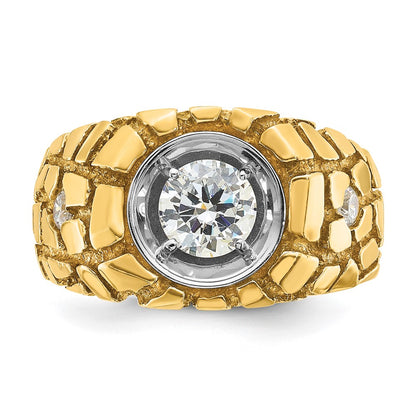 10K Two-Tone Ibgoodman Men'S Diamond Nugget Ring Mounting