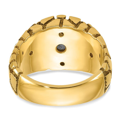 10K Two-Tone Ibgoodman Men'S Diamond Nugget Ring Mounting