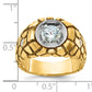 14k Two-tone Two Tone 1 Ct. Lab Grown Diamond VS/SI+ G+ Men's Nugget Ring