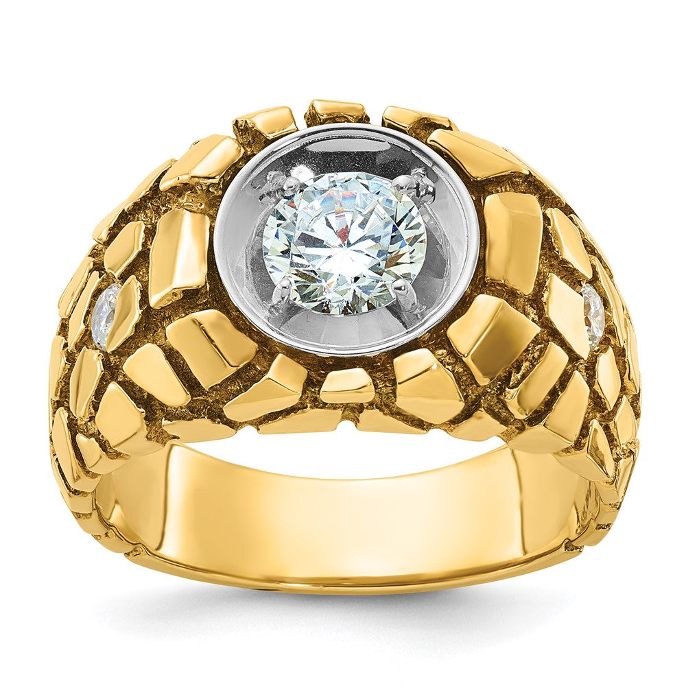 10K Two-Tone Ibgoodman Men'S Diamond Nugget Ring Mounting