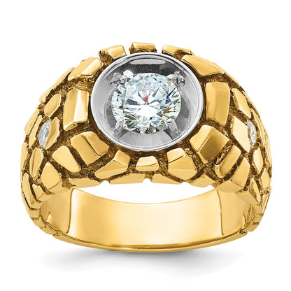10K Two-Tone Ibgoodman Men'S Diamond Nugget Ring Mounting