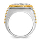 14k Two-Tone 3 Ct. Lab Grown Diamond VS/SI+ G+ Ribbed Men's Cluster Ring