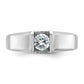 14k White Gold 1/2 Ct. Lab Grown Diamond VS/SI+ G+ Men's Ring