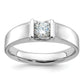 14k White Gold 1/2 Ct. Lab Grown Diamond VS/SI+ G+ Men's Ring