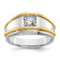 14k Two-tone Two Tone 1/2 Ct. Lab Grown Diamond VS/SI+ G+ Polished Men's Ring