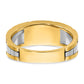 14k Two-tone Two Tone 1/4 Ct. Lab Grown Diamond VS/SI+ G+ Three Stone Men's Ring