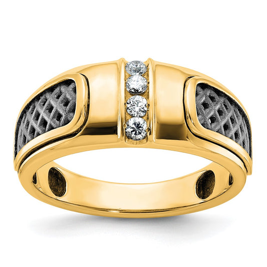 10K Yellow Gold Two-Tone Fancy Ring Mounting